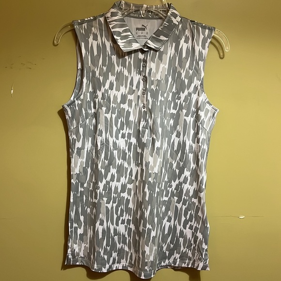 NWT PUMA Cloudspun Three Brush Sleeveless Polo Golf Shirt - XS - Picture 4 of 11